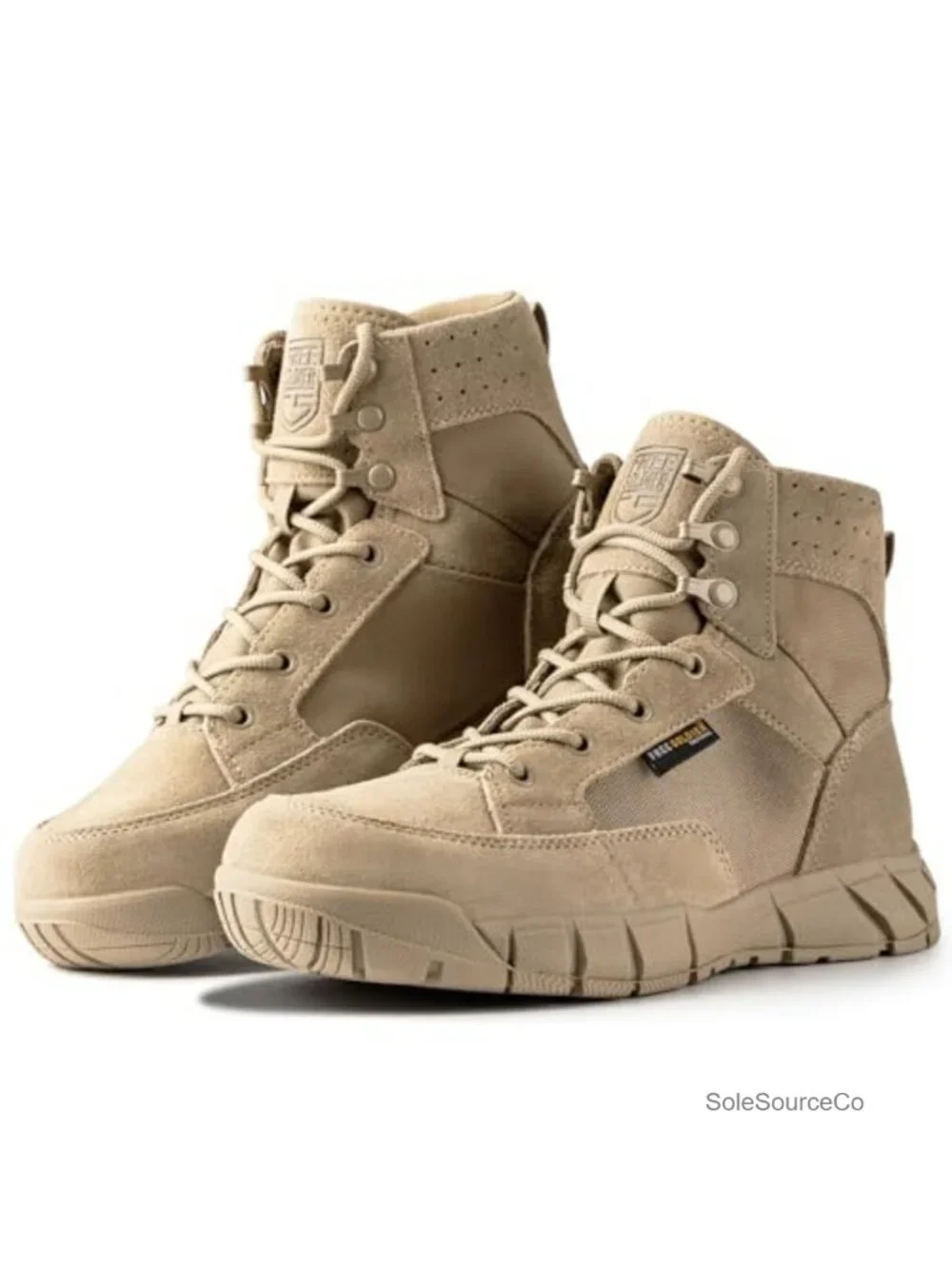 Men's Suede Leather Tactical Hiking Work Boots 6 Inch Lightweight